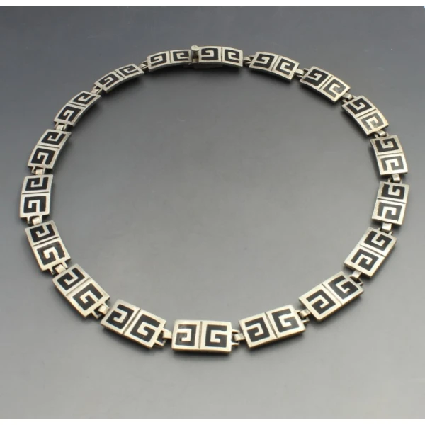 Mexico Taxco Silver Necklace 71 Grams